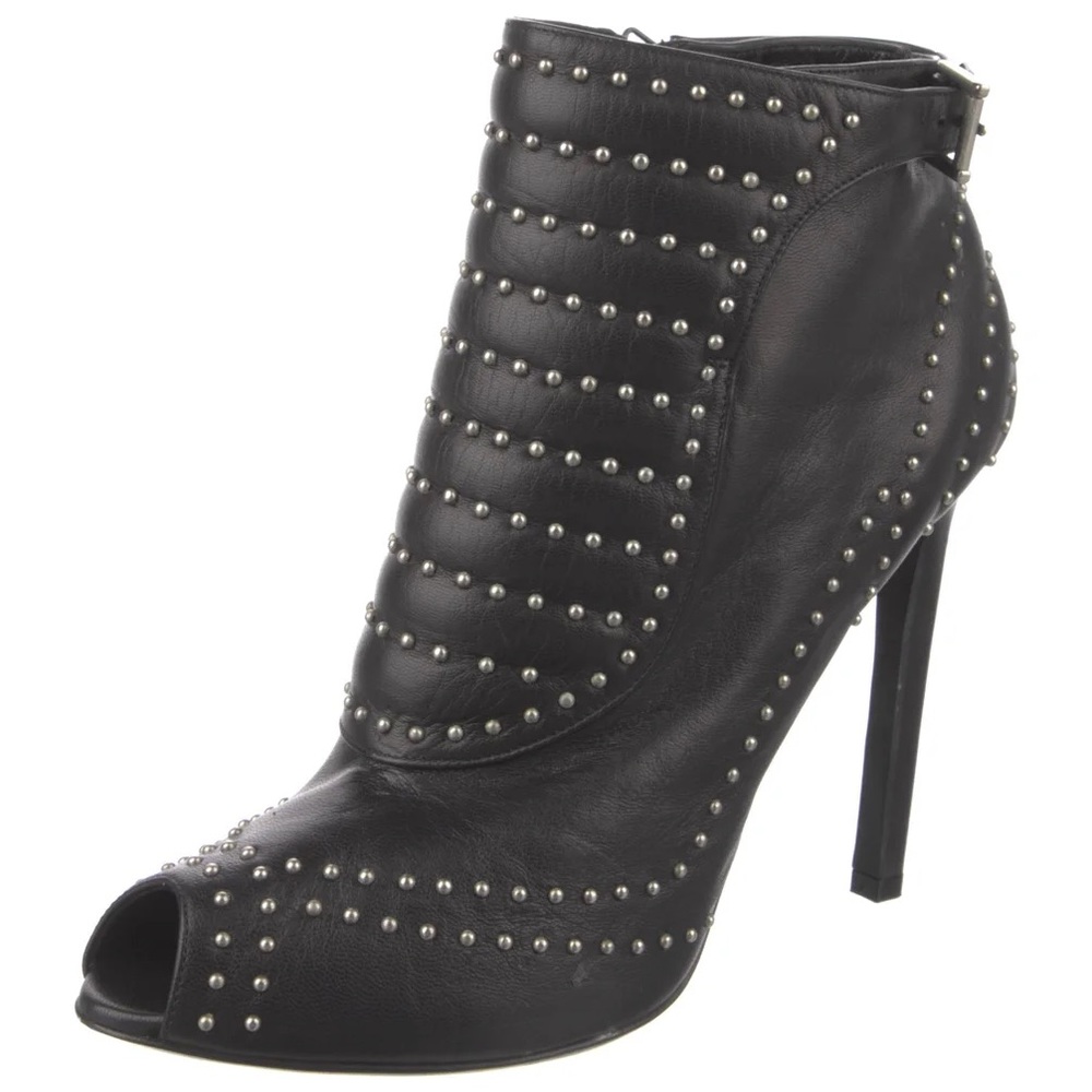 Alexander McQueen black Leather Ankle Boots size 9